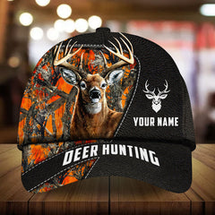 Maxcorners Premium Deer Hunting Leather Pattern 3D Multicolor Personalized Cap