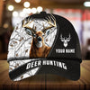 Maxcorners Premium Deer Hunting Leather Pattern 3D Multicolor Personalized Cap