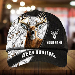 Maxcorners Premium Deer Hunting Leather Pattern 3D Multicolor Personalized Cap