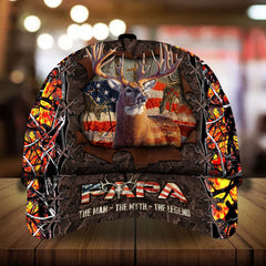 Maxcorners Papa Premium Hunter Camouflage 3D Multicolor Personalized Cap