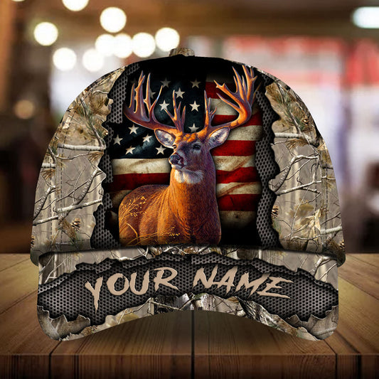 Maxcorners Bagrat Severa Hunting Deer Personalized Hats 3D Multicolored