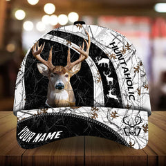 Maxcorners Huntaholic Amazing Deer Hunting Camo Pattern 3D Multicolor Personalized Cap