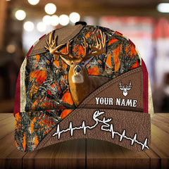 Maxcorners Premium Heart Line Leather Pattern 3D Multicolor Personalized Cap