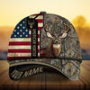 Maxcorners Premium Best US Flag Deer Hunting Camo Pattern 3D Multicolor Personalized Cap