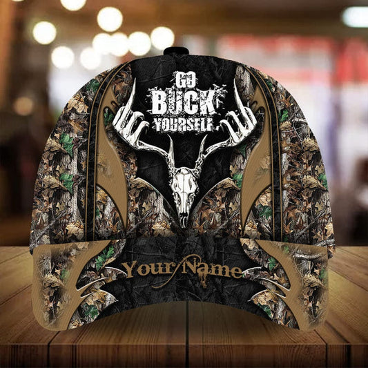 Maxcorners The Best Of Go Buck Yourself Hunting Personalized Hats 3D Multicolored