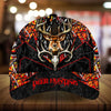 Maxcorners Skull Deer Cracked Deer Hunting Camo Pattern 3D Multicolor Personalized Cap