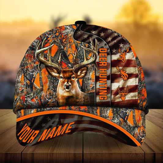 Maxcorners Colorful  Deer Hunting Personalized Hats 3D Multicolored