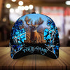 Maxcorners Unique Deer hunting Art Font Camo Pattern 3D Multicolor Personalized Cap