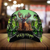 Maxcorners Unique Deer hunting Art Font Camo Pattern 3D Multicolor Personalized Cap