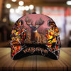 Maxcorners Unique Deer hunting Art Font Camo Pattern 3D Multicolor Personalized Cap