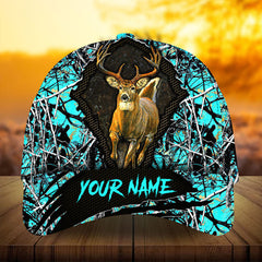 Maxcorners Eternity Cracked Deer Running Deer Hunting Camo Pattern 3D Multicolor Personalized Cap