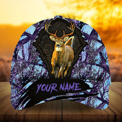 Maxcorners Eternity Cracked Deer Running Deer Hunting Camo Pattern 3D Multicolor Personalized Cap