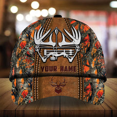 Maxcorners Unique Leather Bow Pattern Deer Hunting 3D Multicolor Personalized Cap