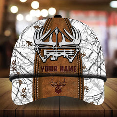 Maxcorners Unique Leather Bow Pattern Deer Hunting 3D Multicolor Personalized Cap