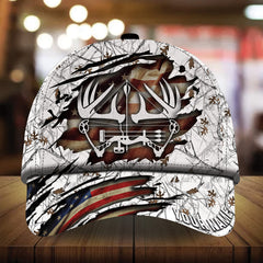 Maxcorners Unique Cracked Bow Deer Hunting Camo Pattern 3D Multicolor Personalized Cap