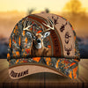 Maxcorners Cool Deer Hunting Leather Pattern 3D Multicolor Personalized Cap