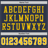 Maxcorners Custom Navy Gold-White Mesh Authentic Throwback Football Jersey LM2605