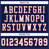 Maxcorners Custom Navy White-Red Mesh Authentic Classic Football Jersey LM2605