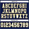 Maxcorners Custom Navy White-Gold Mesh Authentic Classic Football Jersey LM2605