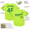 Maxcorners Custom Neon Green Kelly Green Mesh Authentic Throwback Baseball Jersey LM2605