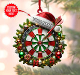 Maxcorners Dart Board, Custom Dart Board Ornaments, Christmas Gift For Dart Lovers