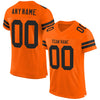 Maxcorners Custom Orange Black Mesh Authentic Football Jersey LM2605