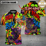 Maxcorners Darts Shirt Fear The Bull Graffiti Style  Multioptions Personalized Name, Team Name Unisex 3D Shirt (4 Colors)
