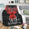 Maxcorners Hunting Blanket, Deer Buck Hunter Hunting Tis The Seaoson Christmas Xmas Noel Sherpa Fleece Blanket, Soft Cozy Plush Throw Blanket

 LM1711