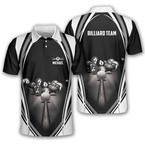 Maxcorners Rack Em Up Billiard Personalized Name Unisex Shirt