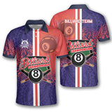 Maxcorners Red Blue Tribal Billiard Personalized Name Unisex Shirt