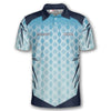 Max Corner Personalized Name and Team name Blue Hive Pattern Pickleball 3D Polo Shirt