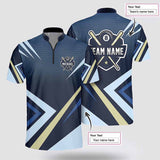 Maxcorners Personalized Billiard Ball Blue Sport Style Label Billiard Jerseys Shirt
