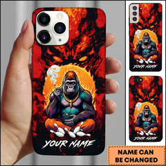 Maxcorners Bowling Phonecase Fire Boss Gorilla Dark Aura Personalized Name 3D Phone Case