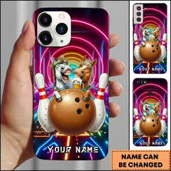 Maxcorners Neon Horse Beer Bowling Night Personalized 3D Phone Case