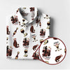 Maxcorners Wine Golf Pattern Polo for Women, Ladies Golf Shirts, Gofl Gift For Golfers