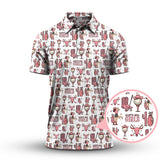 Maxcorners Let’s Go Girls Golf Pattern Shirt, Western Cowgirl Golf Polos For Golfers, Funny Golf Shirts For Women's
