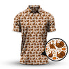 Maxcorners Funny Turkey Golf Shirt For Men, Thanksgiving Golf Shirt, Pattern Golf Shirt For Golfer