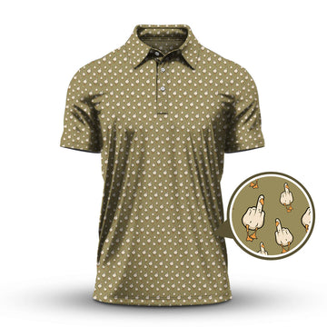 Maxcorners Duck You Pattern Golf Polos, Crazy Golf Shirts, Funny Golf Gift For Men