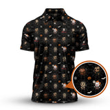 Maxcorners Halloween Golf Shirt For Golfer, Funny Pattern Golf Shirt, Crazy Golf Shirt For Men