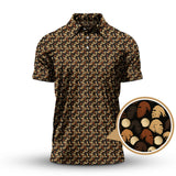 Maxcorners  Sasquatch Pattern Golf Shirt, Bigfoot Golf Shirt For Golfer, Crazy Golf Shirt For Men