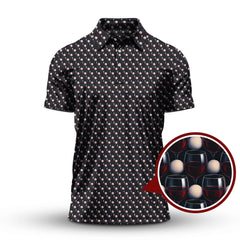 Maxcorners Golf Wine Polos For Golfers, Pattern Golf Shirt, Crazy Golf Shirt For Men