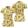 Maxcorners Funny Hot Dog Dachshund Tropical Hawaiian Golf Shirt, Golf Polo For Women, Printed Golf Shirt LM1507