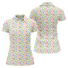 Maxcorners St Patrick's Day Lucky Charms White Golf Shirt, Cute Golf Outfit, Women's Golf Tops, Ladies Golf Polos