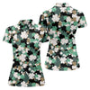 Maxcorners Irish Camo St. Patrick’s Day Shamrock Golf Shirt, Women's Golf Tops, Ladies Golf Polos