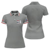 Maxcorners Gray Best Papa By Par Embroidered Golf Polo Shirt, Golf Polo For Women, Women’s Golf Apparel LM1507