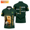 Maxcorners Golf Beer Birdie Bogey Eagle Par St Patrick's Day Green Golf Polos For Men, Golf Shirts For Men, St Patricks Day Golf Shirt