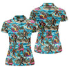 Maxcorners Funny Bigfoot Hawaiian Golf Shirt, Beach Theme Women's Golf Tops, Ladies Golf Shirts LM1507