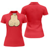 Maxcorners Red Funny Dickhead Faux Chest Golf Shirt, Funny Halloween Shirt, Women’s Golf Apparel LM1507