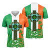 Maxcorners Celtic Cross Knotwork St Patrick's Day Shamrock Golf Shirt, Men's Golf Polo Shirts, Golf Shirts For Men