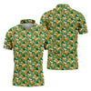 Maxcorners Naughty Fun Adult Humor St Patrick's Day Golf Shirt, Green Orange White Polo Shirts For Men